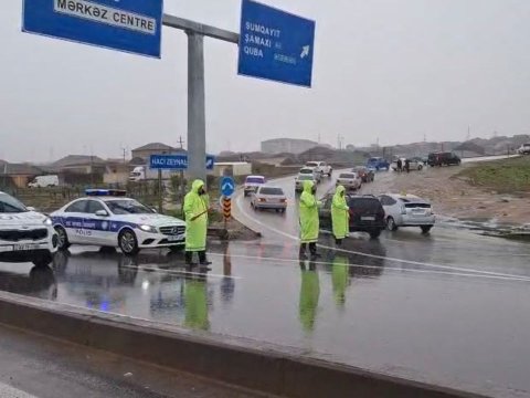 İntensiv yağışların yaratdığı çətinliklər aradan qaldırılır