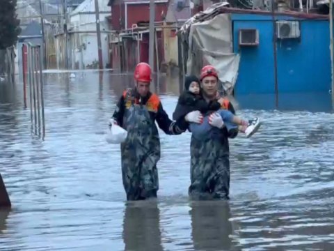 Su basmış ərazilərdən 454 nəfəri təxliyə edilib - VİDEO