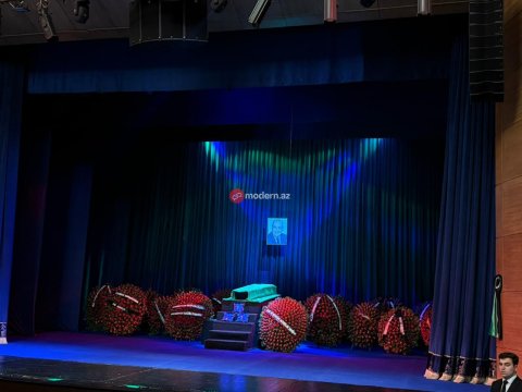 Xalq artisti Rasim Balayevlə vida mərasimi keçirilir - FOTOLAR