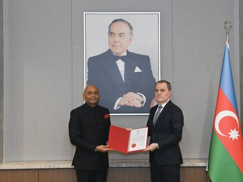 Ceyhun Bayramov Hindistanın yeni səfirini qəbul edib - FOTO