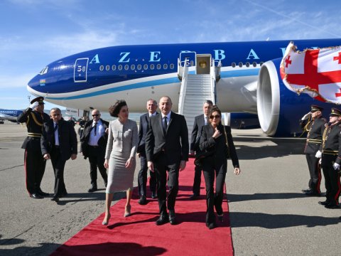 الهام علی‌اف در گرجستان در سفر است