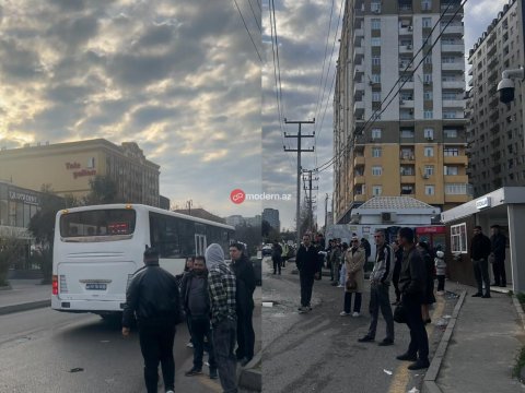 Xırdalanda xaos: avtobuslar saxlamır, sərnişinlər "manatlıq"&nbsp;SEÇİR