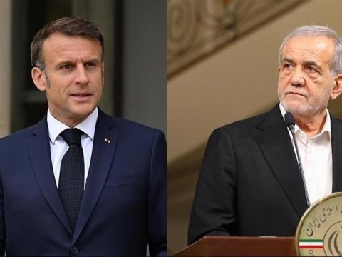 Makron İran prezidentinə zəng edib