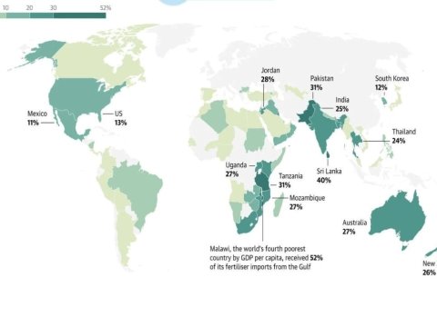 به دلیل بحران هرمز، قیمت کود در جهان نیز افزایش می‌یابد&nbsp;