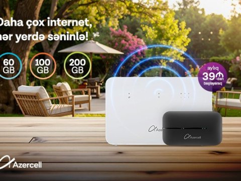 Azercell-dən &ldquo;MiFi&rdquo; və &ldquo;Wi-Fi&rdquo; cihazları ilə istənilən yerdə onlayn ol!
