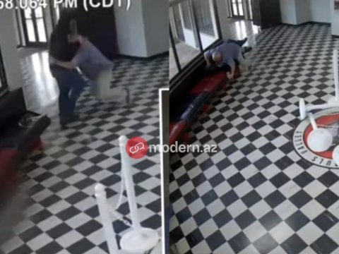 Direktor məktəbə silahlı hücumun qarşısını aldı - ANBAAN GÖRÜNTÜLƏR