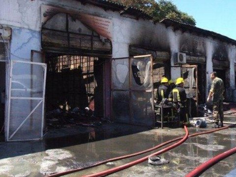 Lənkəranda avtomobil təmiri sexində partlayış