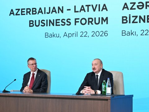 Azərbaycan-Latviya biznes-forumu keçirilib - FOTOLAR