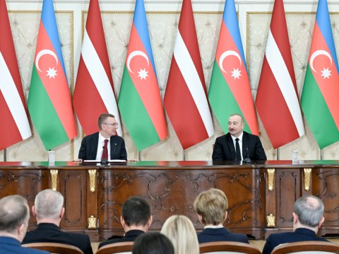 Prezidentin Edqars Rinkeviçslə görüşü ilə bağlı paylaşım edildi