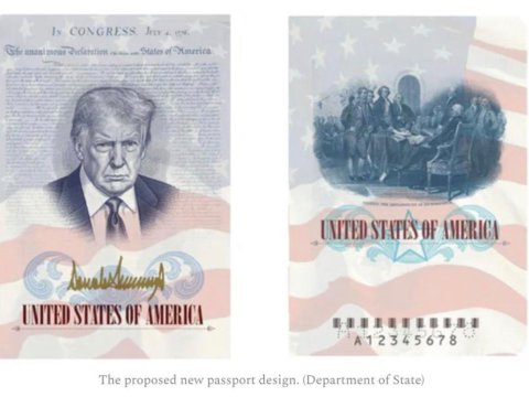На паспортах США будет изображение Трампа