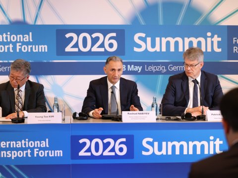 Azərbaycanın sədrliyi ilə Almaniyada Beynəlxalq Nəqliyyat Forumunun Sammiti başladı