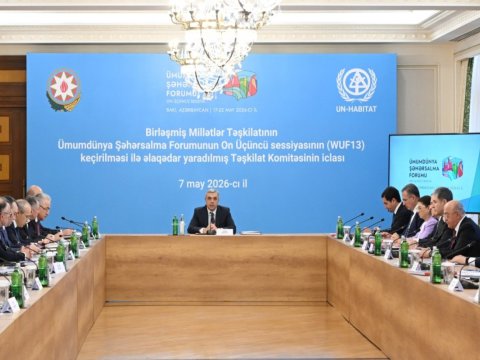 WUF13-ün təşkili ilə əlaqədar iclası keçirildi - Samir Nuriyev tapşırıqlar verdi