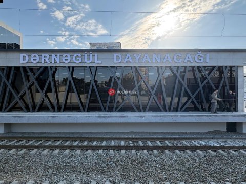 Dərnəgül dəmiryol stansiyası açıldı