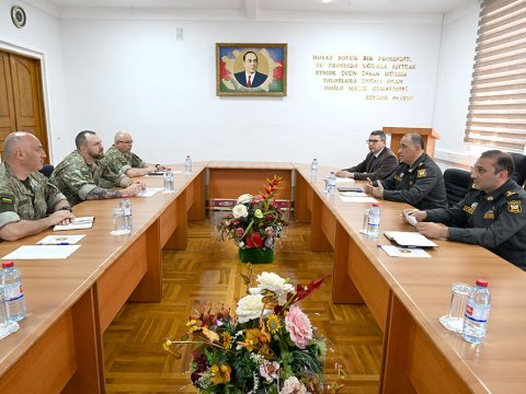 Litva Hərbi Akademiyasının nümayəndə heyəti Azərbaycandadır