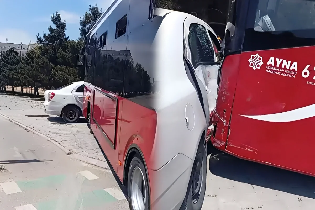 Bakıda avtobusula&nbsp;minik avtomobili toqquşdu