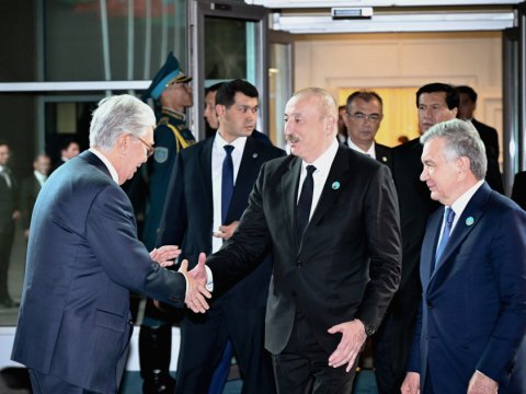 İlham Əliyevin Qazaxıstana səfəri başa çatdı - FOTO