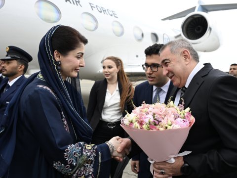 Məryəm Nəvaz Şərif Bakıya gəldi