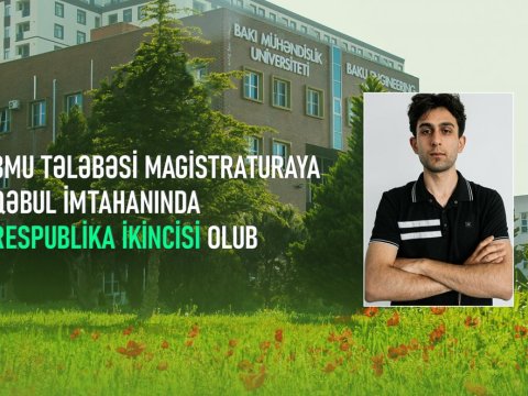 BMU tələbəsi magistratura&nbsp;imtahanında ikincisi olub