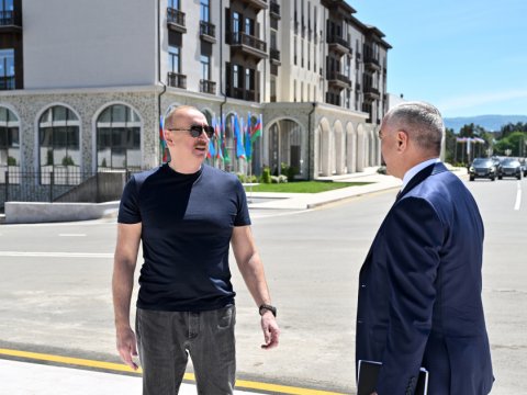 İlham Əliyev Xankəndidə açılış etdi - FOTOLAR
