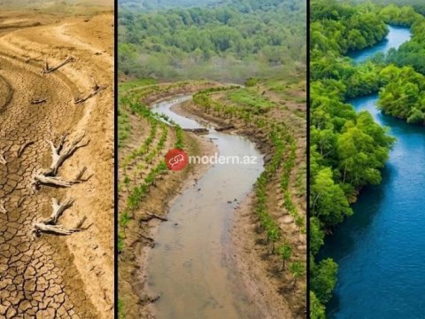 Bir vaxtlar coşan çaylar bu gün can verir - FOTOLAR