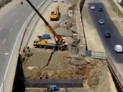 Bakıya giriş-çıxışda dəyişiklik - Qəzalı körpü sökülür