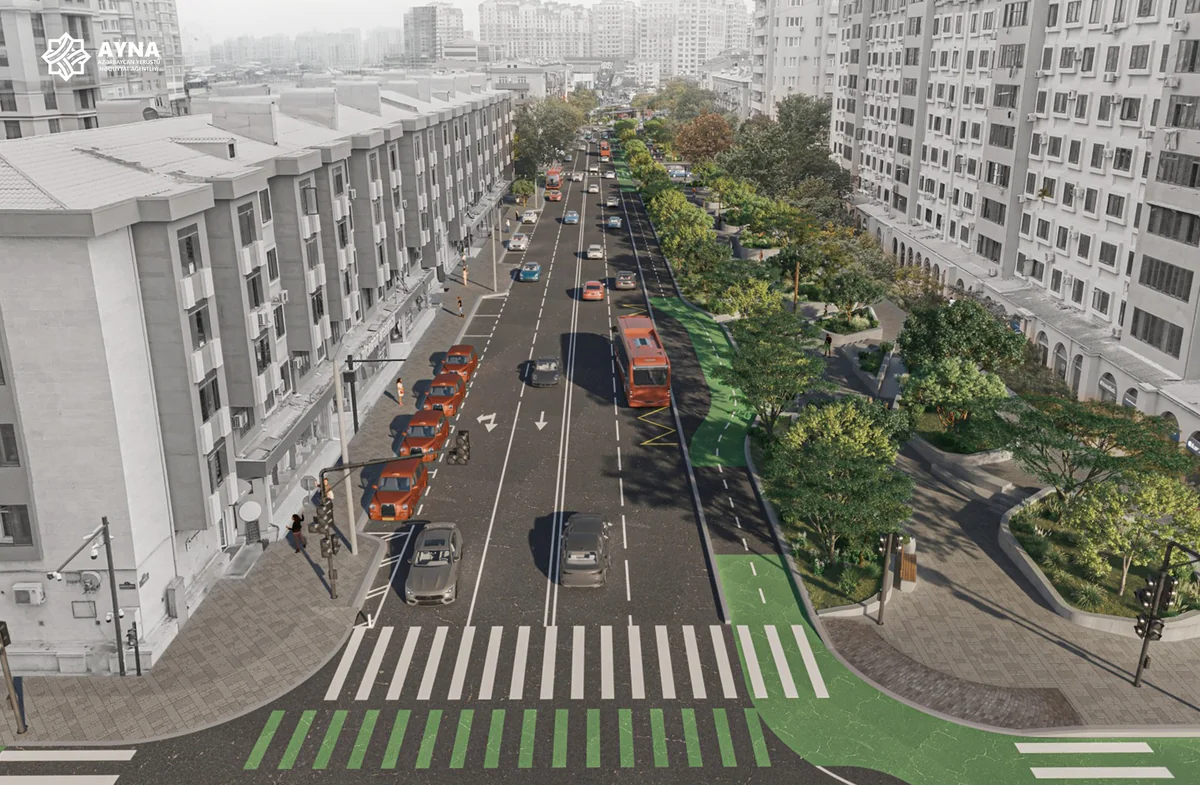 Təbriz küçəsində yol infrastrukturu yenilənir - FOTO