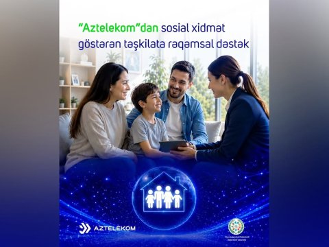 &ldquo;Aztelekom&rdquo;dan sosial xidmət göstərən təşkilata rəqəmsal dəstək
