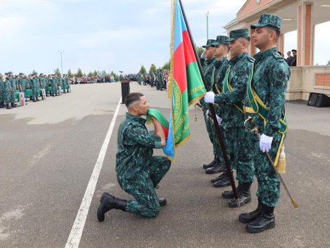 Gənc əsgərlərin andiçmə mərasimi keçirilib -&nbsp;DSX