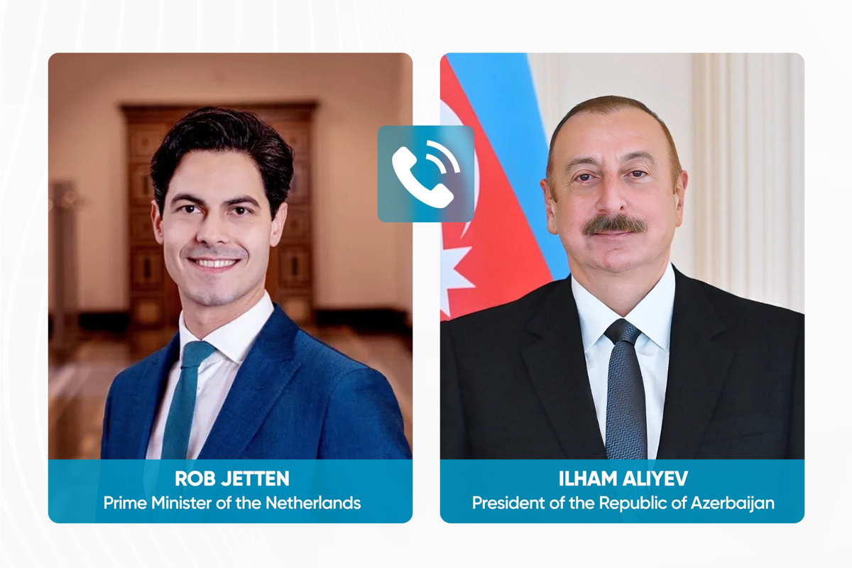 İlham Əliyev Niderlandın Baş naziri ilə telefon danışdı