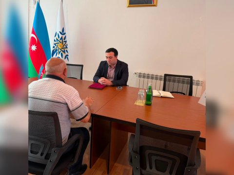 Mahir Süleymanlı Şabranda vətəndaşları qəbul edib - FOTO