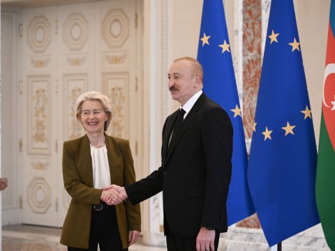 Fon der Lyayen İlham Əliyevə: "Siz&nbsp;şəxsi liderliyinizi göstərdiniz ki, bu regionda sülh bərqərar edilsin"