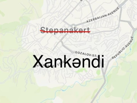 "Apple maps"də Xankəndi "Stepanakert" göstərilir
