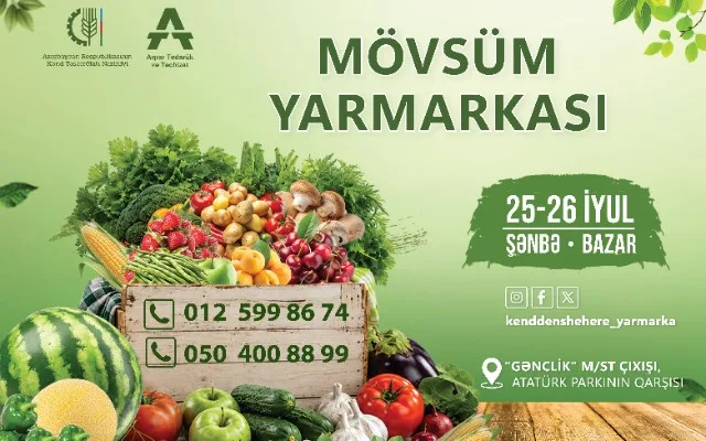 Paytaxtın bu ünvanlarında yarmarkalar təşkil olunacaq