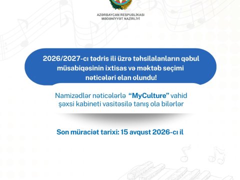 İxtisas və məktəb seçimi nəticələri elan olunub