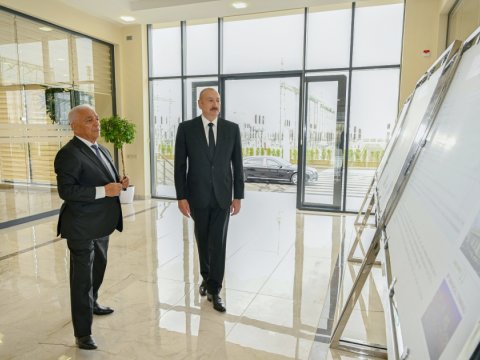 Prezident yarımstansiyanın açılışında - FOTOLAR