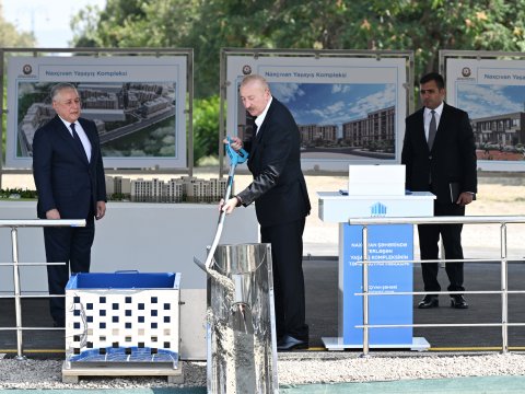 Naxçıvanda&nbsp;sosial evlər kompleksinin təməli&nbsp;qoyuldu
