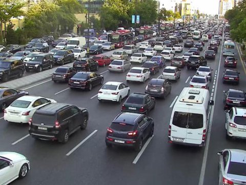 Bakıda sıxlıq olan yollar&nbsp;