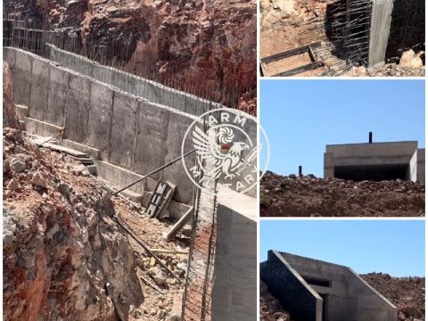 Ermənistan Azərbaycanla sərhəddə beton istehkamlar qurur - FOTO