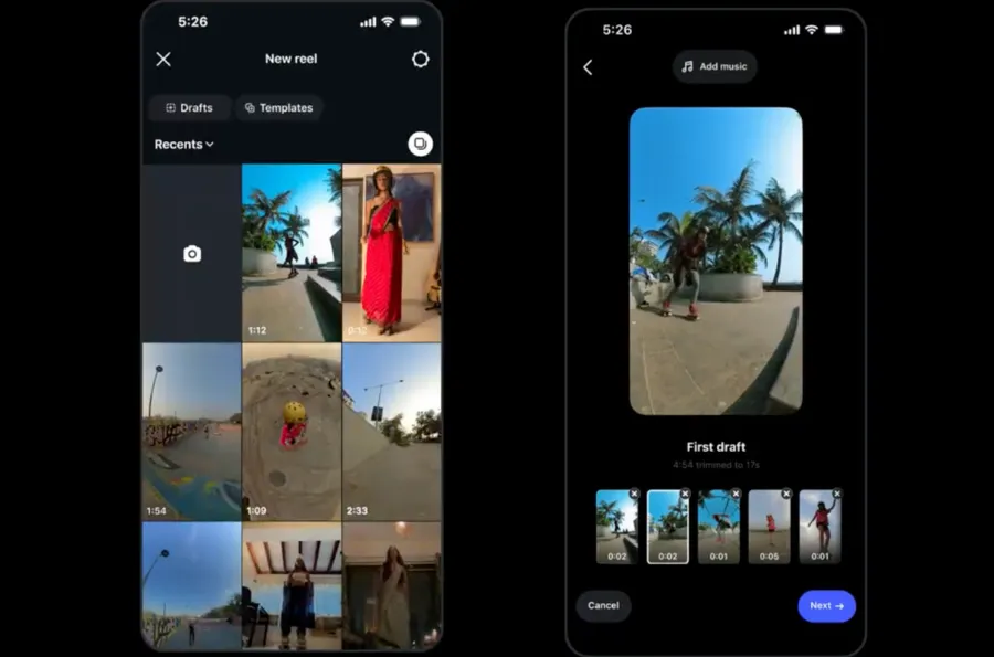 "Instagram" "Reels" videolarını avtomatik montaj edəcək
