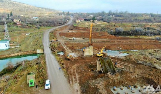 Ağdərə-Ağdam yolunun inşasına başlanıldı - FOTO