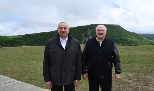 Azərbaycan və Belarus Prezidenti Cıdır düzündə - FOTOLAR