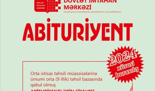 “Abituriyent” jurnalının xüsusi buraxılışı dərc olundu