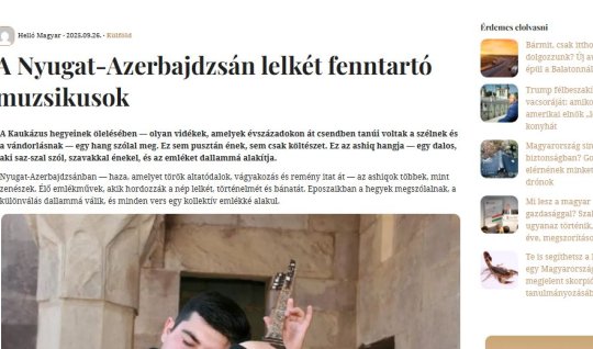 Qərbi Azərbaycan haqqında silsilə yazılar Avropa mətbuatında