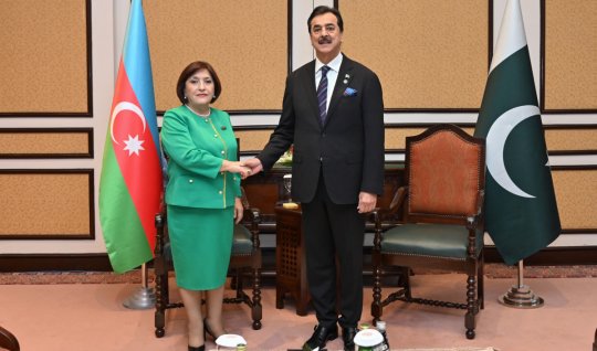 Sahibə Qafarova Pakistan Senatının sədri ilə görüşdü