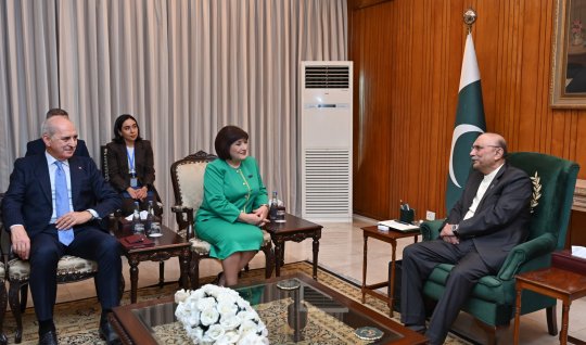 Pakistan Prezidenti Azərbaycan və Türkiyənin parlament sədrlərini QƏBUL EDİB