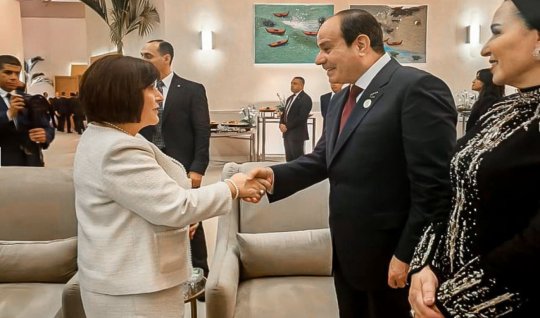 Sahibə Qafarova Böyük Misir Muzeyinin açılışında - FOTO