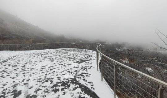 Laçın şəhərinə ilk qar yağdı - FOTO