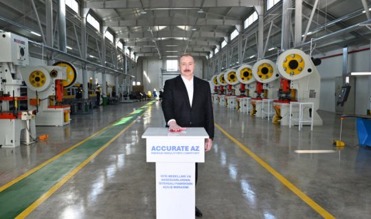 Prezident Ballıcada istehsalı müəssisəsinin açılışında