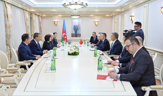 Sahibə Qafarova Fuad Oktay ilə görüşüb