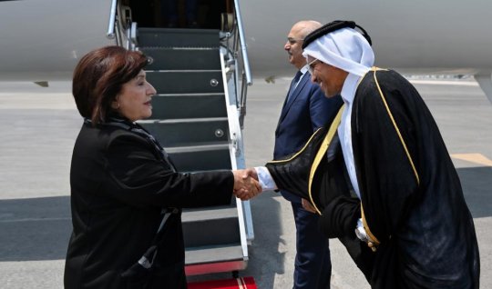 Sahibə Qafarova başsağlığı vermək üçün Qətərə səfər edib